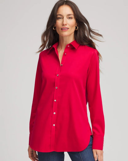 Chico's Deals - No Iron™ Rhinestone Button Shirt Carmine Red