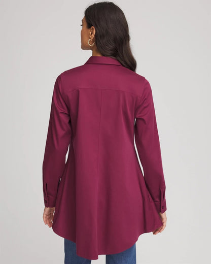 Chico's Top Pick - No Iron™ Pocketed Tunic Deep Chianti