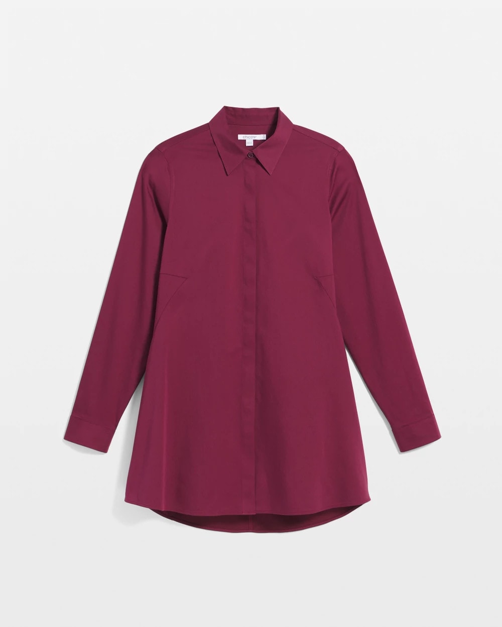 Chico's Top Pick - No Iron™ Pocketed Tunic Deep Chianti