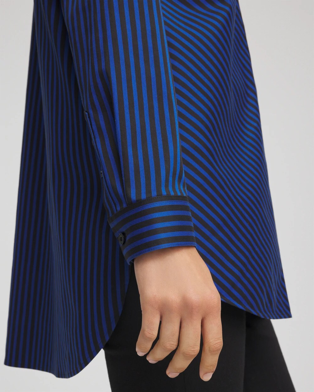 Chico's Premium - No Iron™ Slimming Striped Tunic Cobalt Stone