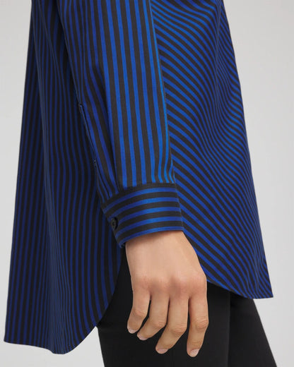 Chico's Premium - No Iron™ Slimming Striped Tunic Cobalt Stone