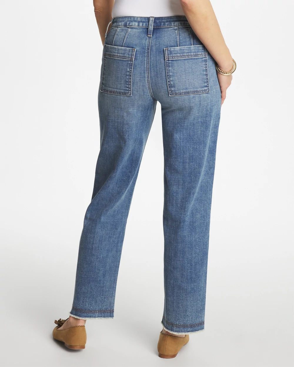 Chico's Smart Buy - Girlfriend Straight Ankle Jeans Nara Indigo