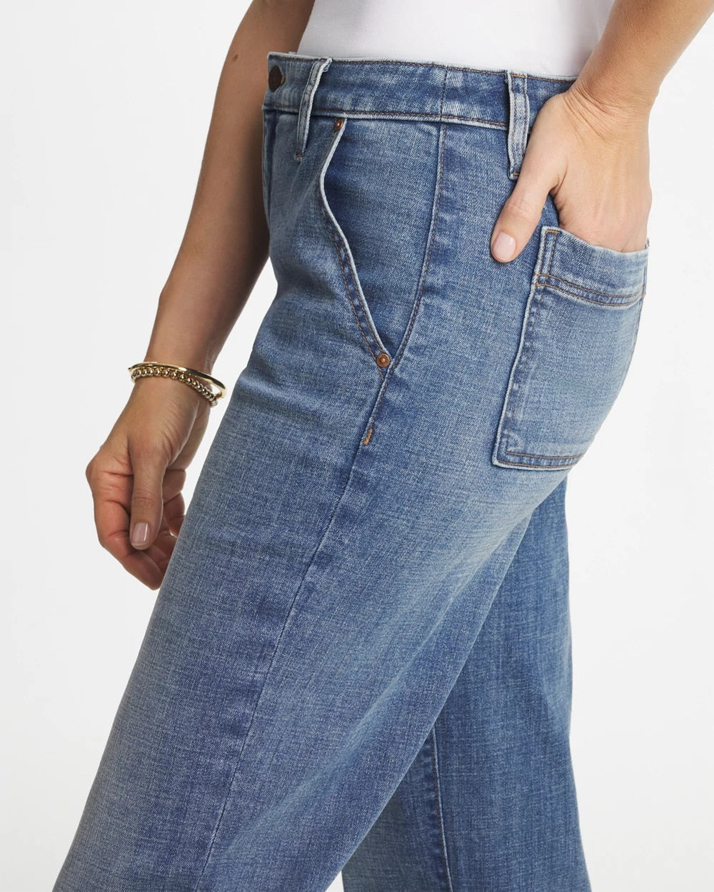 Chico's Smart Buy - Girlfriend Straight Ankle Jeans Nara Indigo