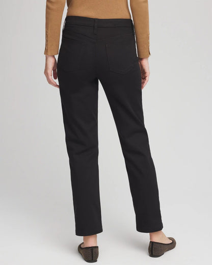 Chico's Special Offer - Girlfriend Straight Ankle Jeans Black