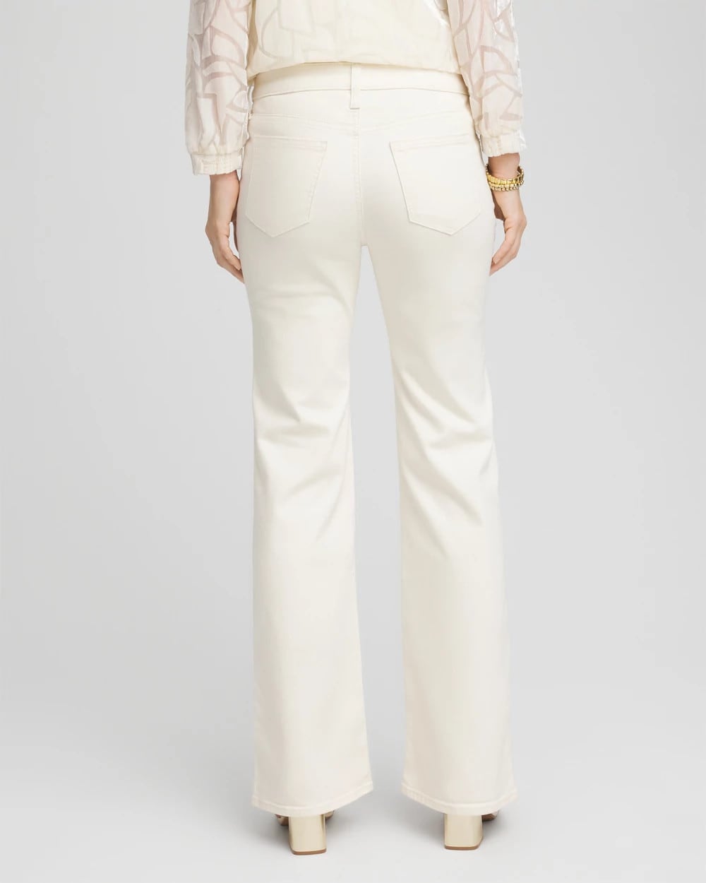 Chico's Recommended - Petite Girlfriend Flared Leg Jeans English Cream