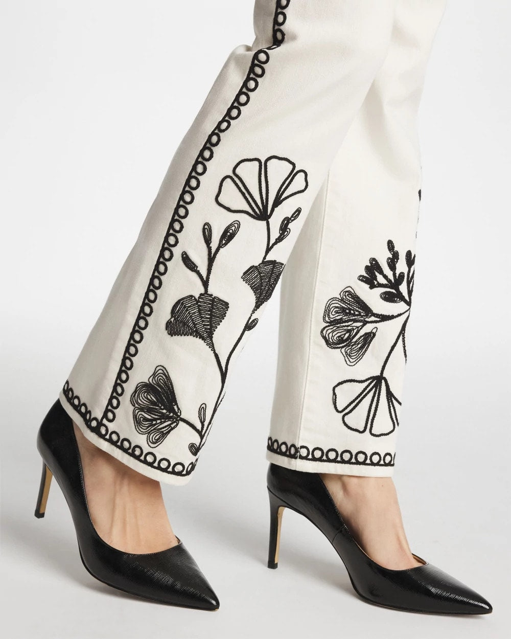 Chico's Featured - Ginkgo Girlfriend Cropped Flared Jeans Sea Salt
