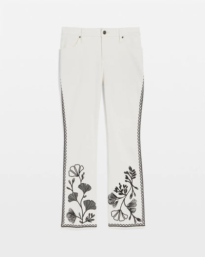 Chico's Featured - Ginkgo Girlfriend Cropped Flared Jeans Sea Salt