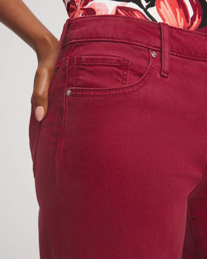 Chico's Latest - Girlfriend Wide-Leg Crop Jean Russet Red