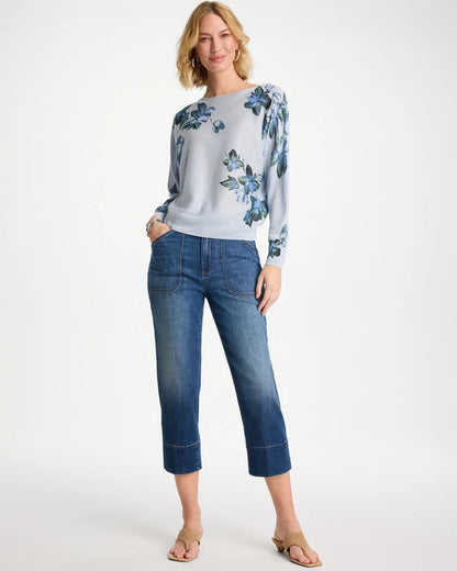 Chico's Popular - Straight Utility Crop Jean Suki Indigo