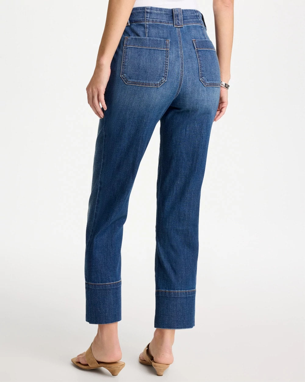 Chico's Popular - Straight Utility Crop Jean Suki Indigo