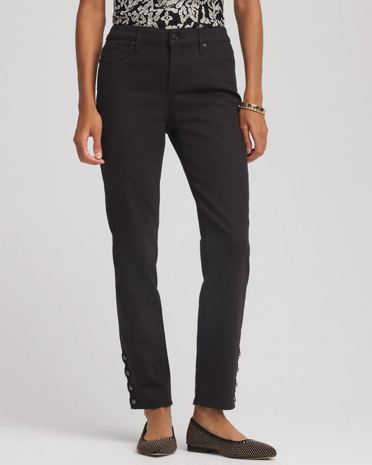 Chico's Exclusive - Girlfriend Slim Ankle Jeans Black