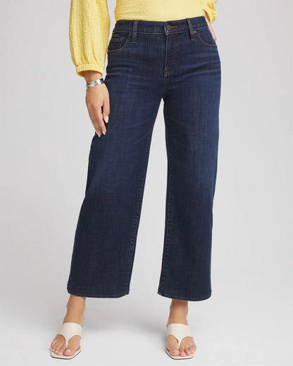 Chico's Best Price - Girlfriend Wide-Leg Cropped Jean Dark Sapphire Indigo