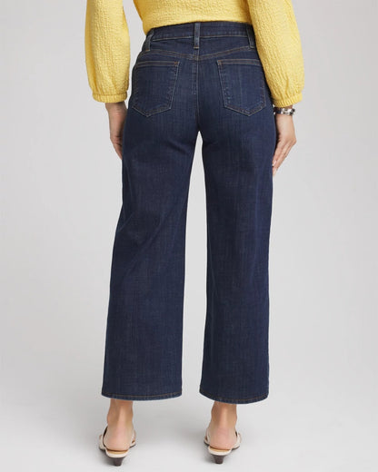 Chico's Best Price - Girlfriend Wide-Leg Cropped Jean Dark Sapphire Indigo