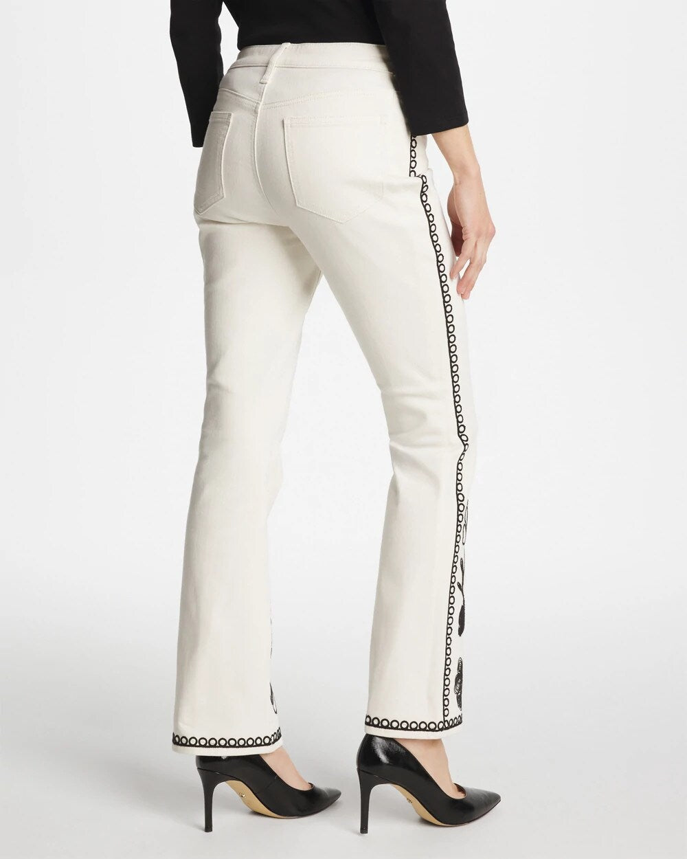 Chico's Exclusive - Ginkgo Girlfriend Cropped Flared Jeans Sea Salt