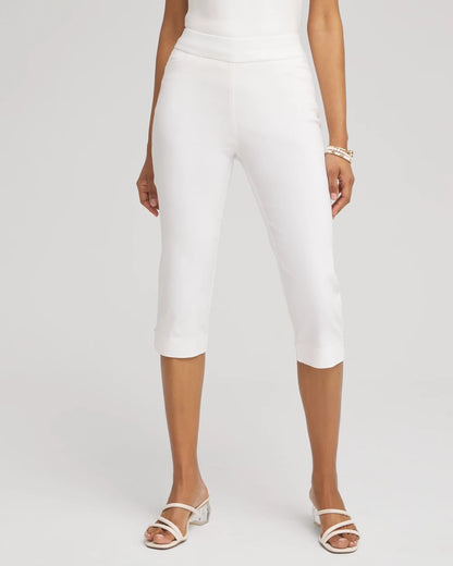 Chico's Exclusive - Brigitte™ Pull-On Rivet Slim Capris Alabaster