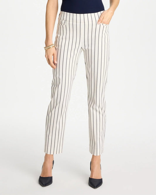 Chico's Sale - Pinstriped Brigitte™ Slim Ankle Pants Alabaster