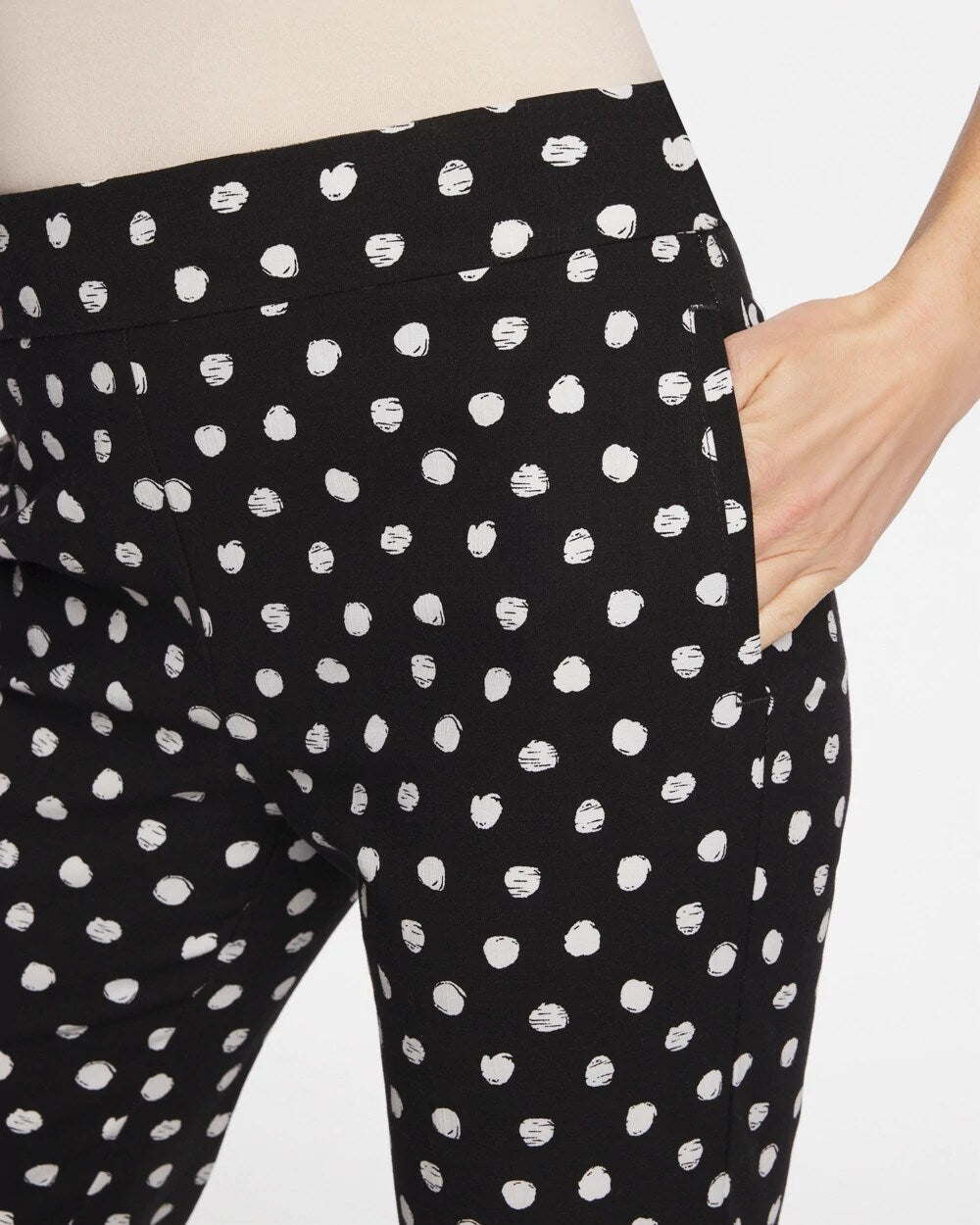 Chico's Featured - Sketch Dot Brigitte™ Straight Crop Black