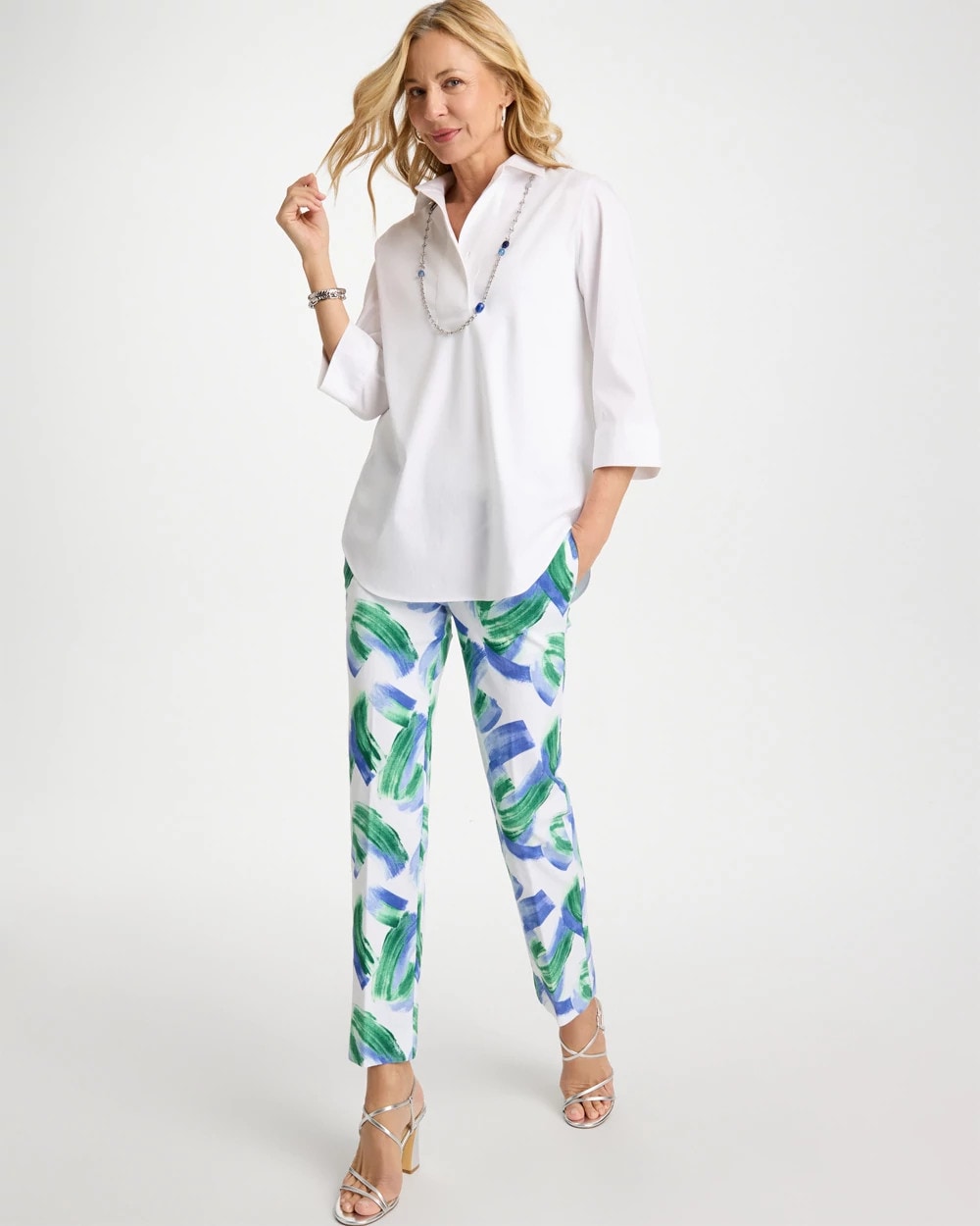 Chico's Smart Buy - Brigitte™ Straight Whisp Crop Amparo Blue