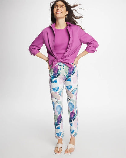 Chico's Value - Blur Geo Brigitte™ Slim Ankle Pants Passport Blue