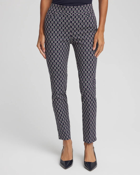 Chico's Classic - Brigitte™ Chain Connection Slim Ankle Pants Passport Blue