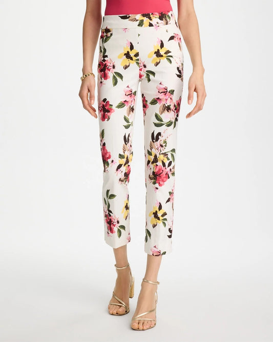 Chico's Sale - Brigitte™ Slim Mari Bloom Crop Hot Honeysuckle