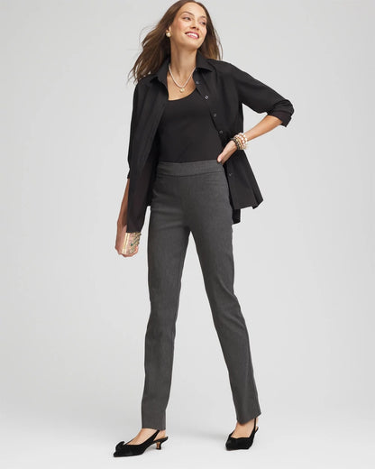Chico's Trending - Brigitte™ Slim Full-Length Pants Graphite Heather Gray