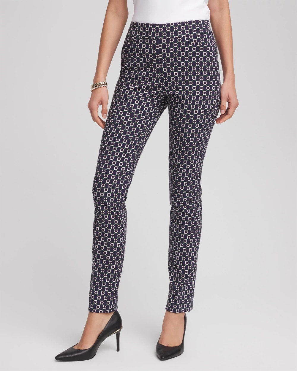 Chico's Recommended - Brigitte™ Chain Connection Slim Pants Passport Blue