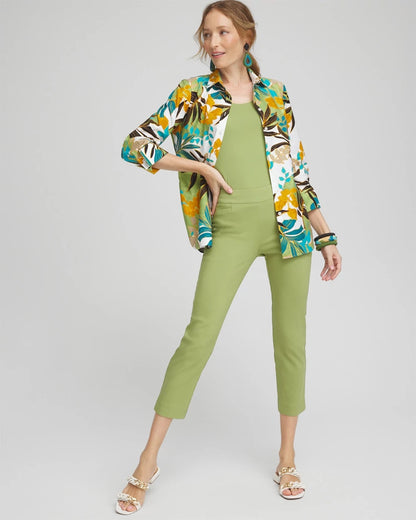 Chico's Trusted - Brigitte™ Pull-On Slim Cropped Pants Spanish Moss