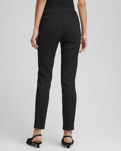 Chico's Quality - Brigitte™ Slim Ankle Jacquard Pants Black