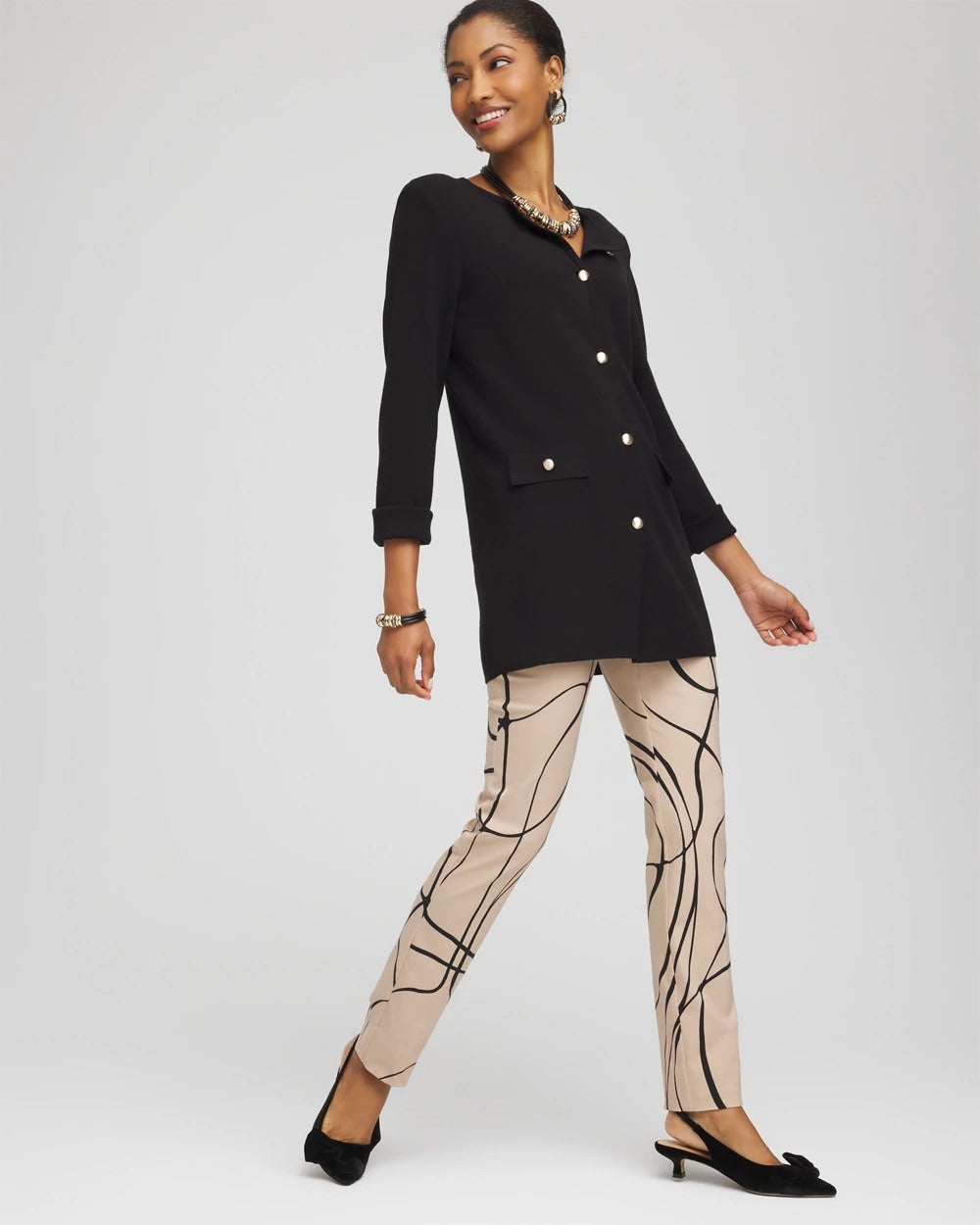 Chico's Popular - Brigitte™ Golden Leaf Slim Full-Length Pants Champagne Fizz