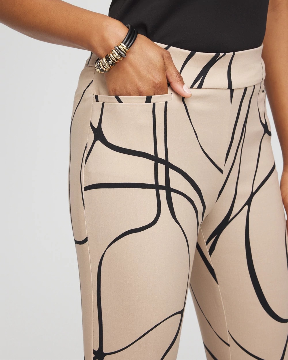 Chico's Popular - Brigitte™ Golden Leaf Slim Full-Length Pants Champagne Fizz