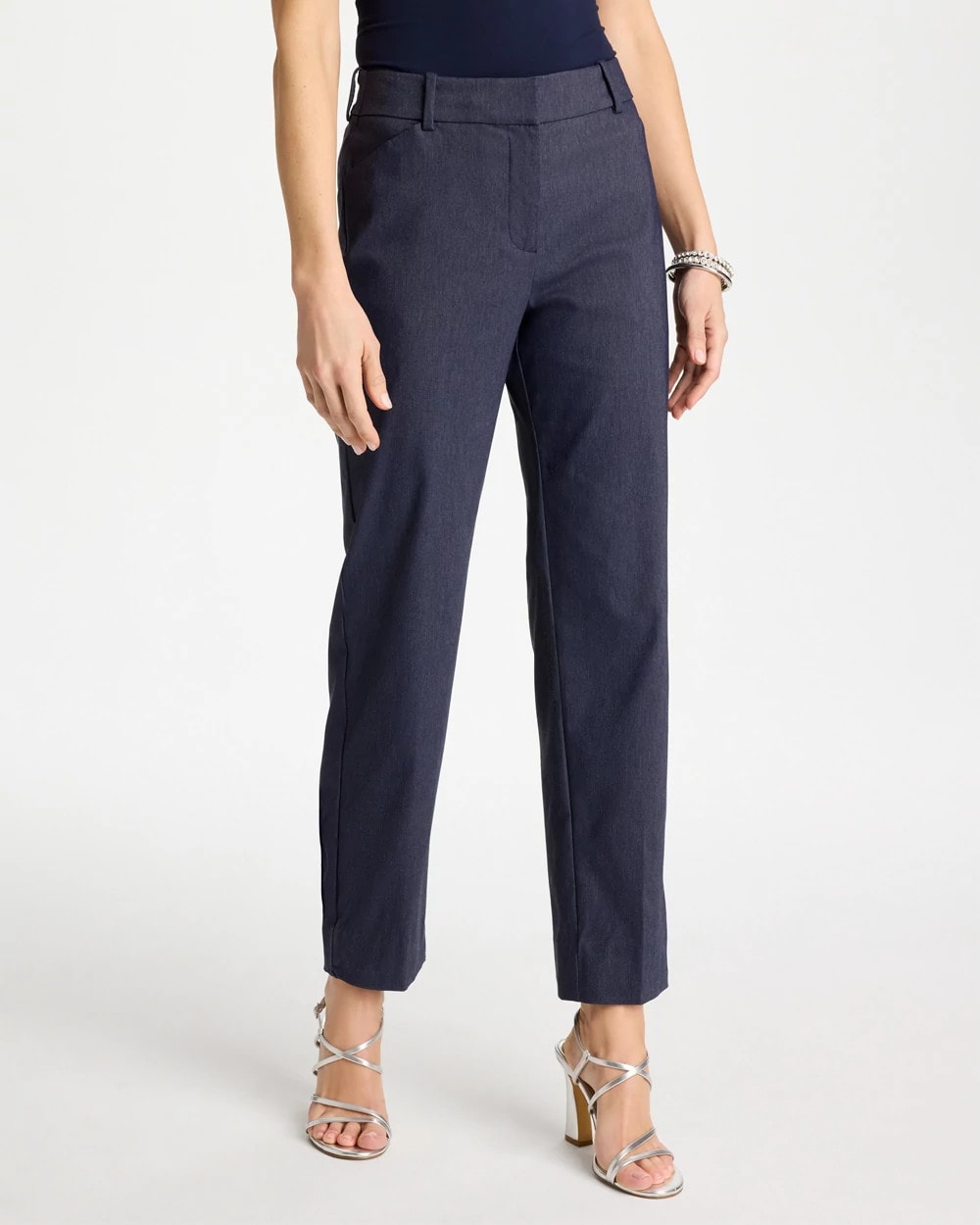 Chico's Exclusive - Emme Fly Front Straight Ankle Pants Indigo