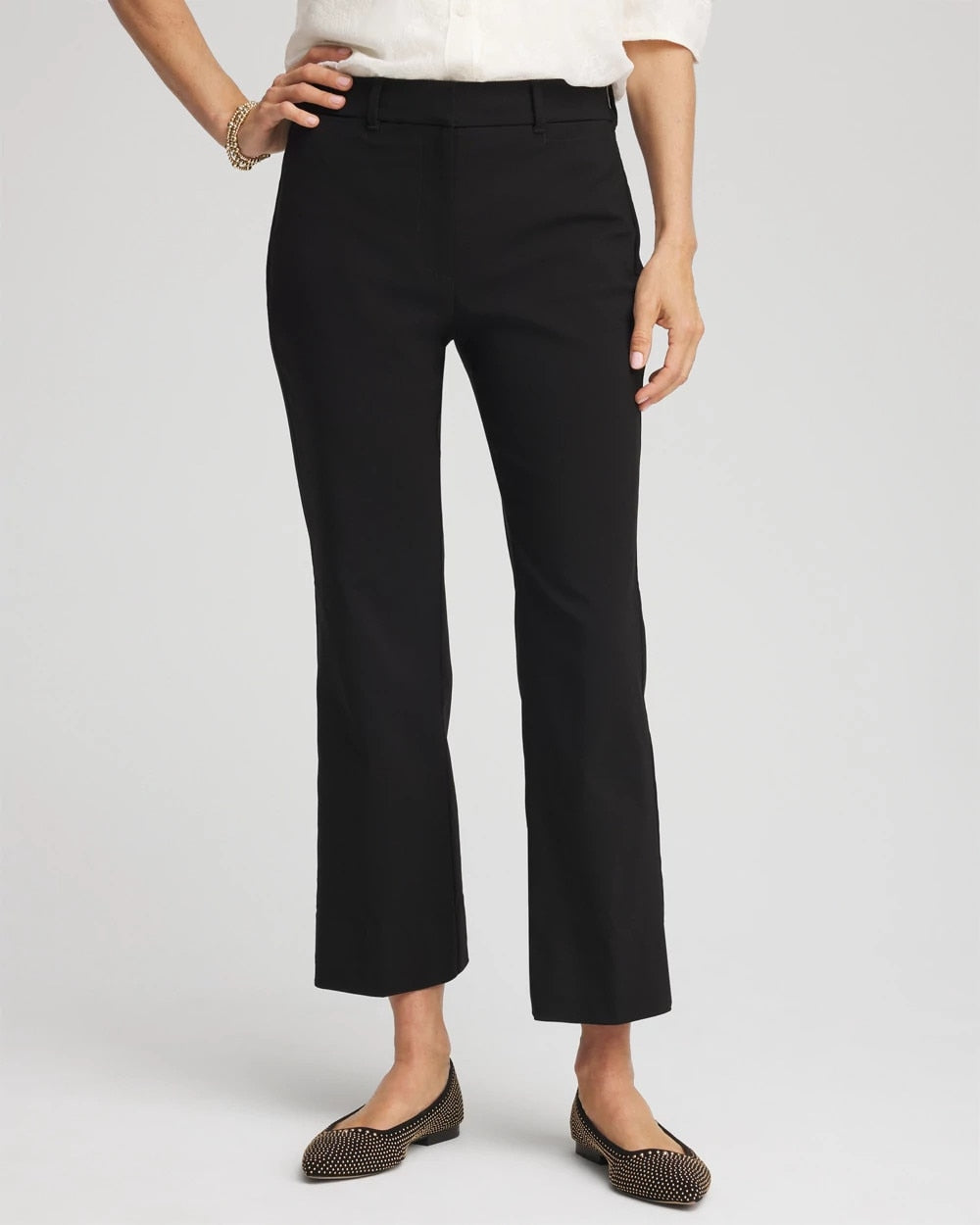 Chico's Great Value - Emme Cropped Flared Pants Black