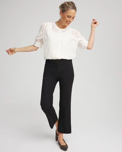 Chico's Great Value - Emme Cropped Flared Pants Black