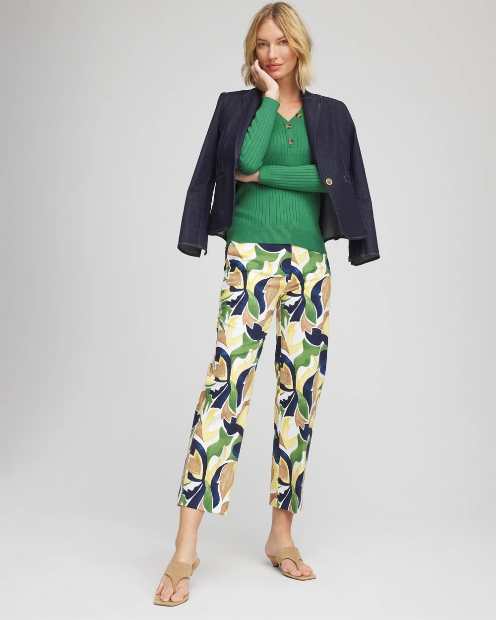 Chico's Top Pick - Emme Straight Mod Cropped Pants Alabaster