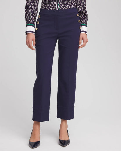 Chico's Premium - Emme Sailor Straight Crops Passport Blue