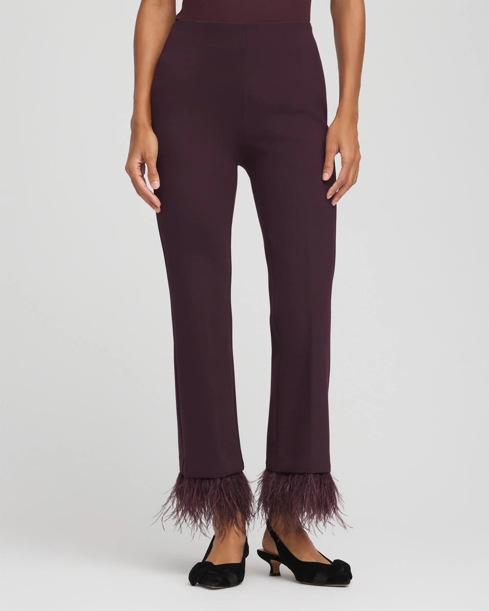 Chico's Value - Juliet Feathered Flared Cropped Pants Night Bloom