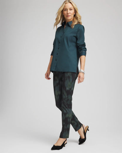 Chico's Premium - Brinkly Blur Juliet Slim Ankle Pants Black