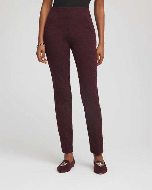Chico's Featured - Circle Jacquard Juliet Slim Ankle Pants Black