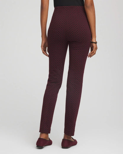 Chico's Featured - Circle Jacquard Juliet Slim Ankle Pants Black
