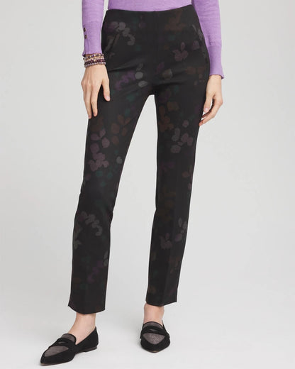 Chico's Popular - Juliet Floral Ankle Pants Black