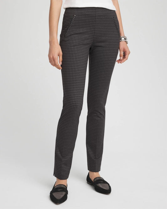Chico's Best Price - Juliet Tonal Check Ankle Pants Black