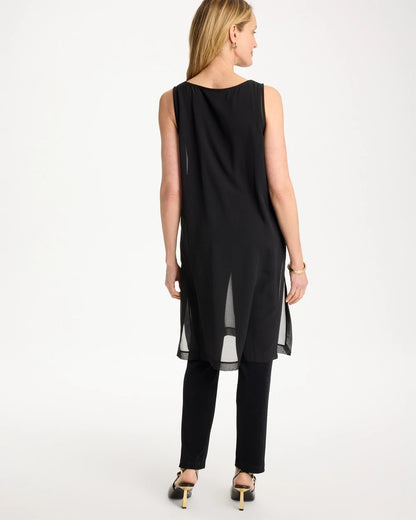 Chico's Best Seller - Travelers™ Layered Chiffon Tunic Travelers Black