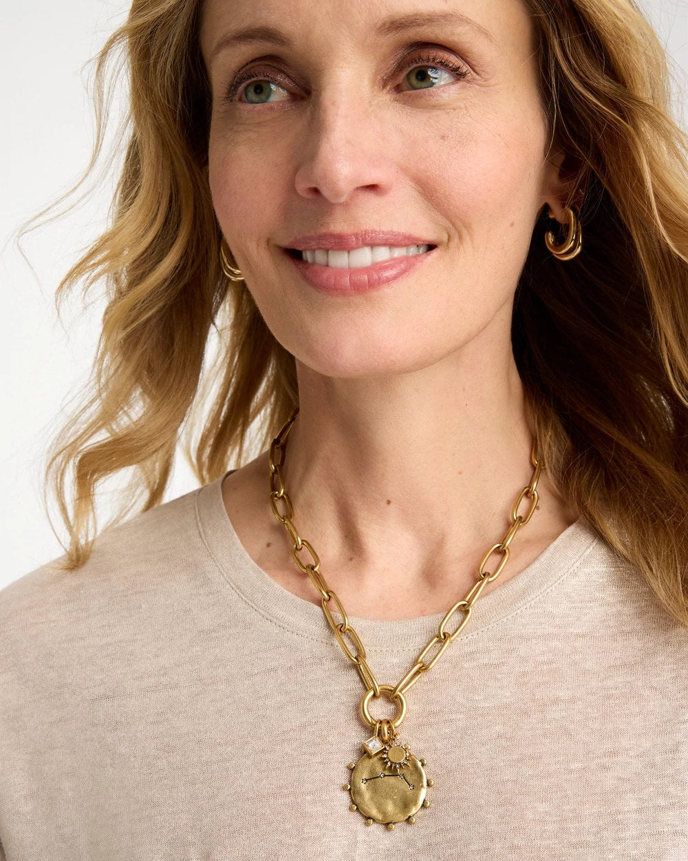 Chico's Everyday - Aries Zodiac Charm Pendant Mixed Metals