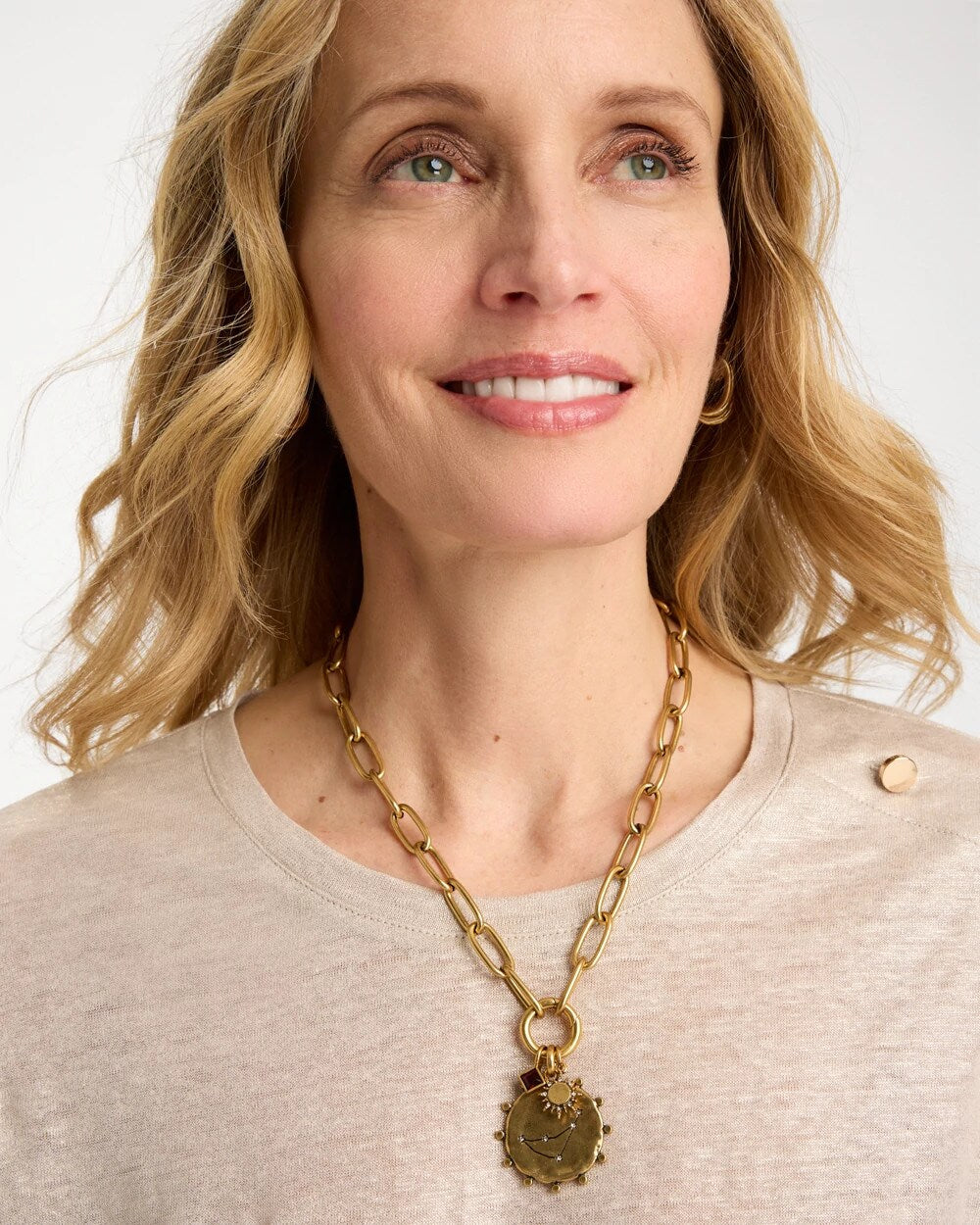 Chico's Top Pick - Capricorn Zodiac Charm Pendant Mixed Metals