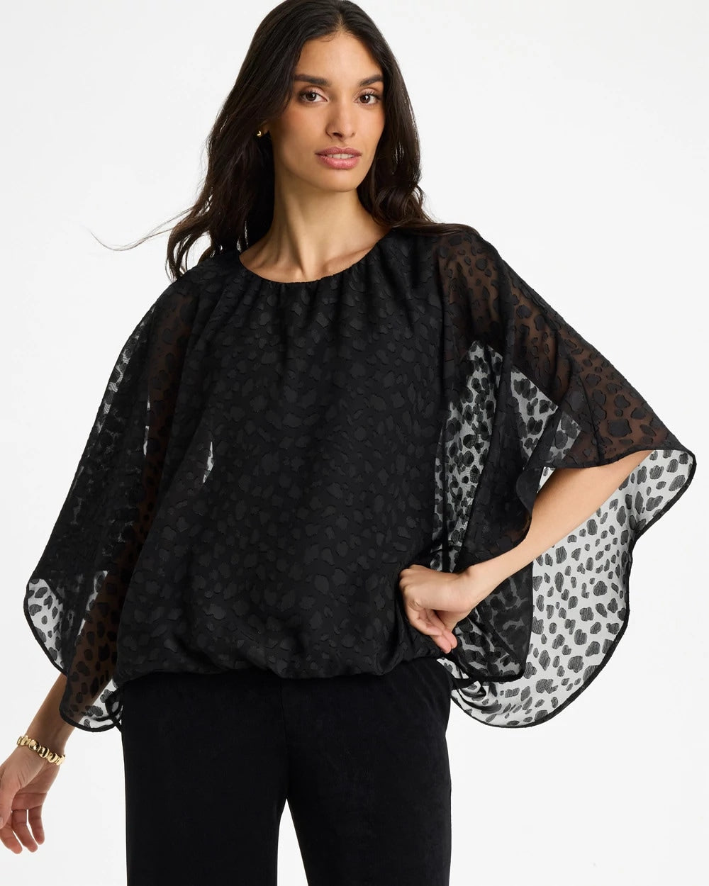 Chico's Featured - Travelers™ Bubble Hem Top Travelers Black