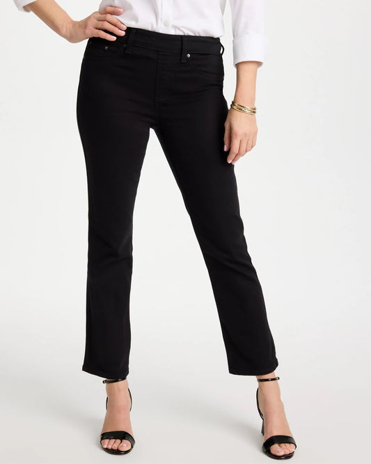 Chico's Sale - Pull-On Straight Jeans Black