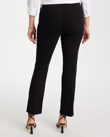 Chico's Sale - Pull-On Straight Jeans Black