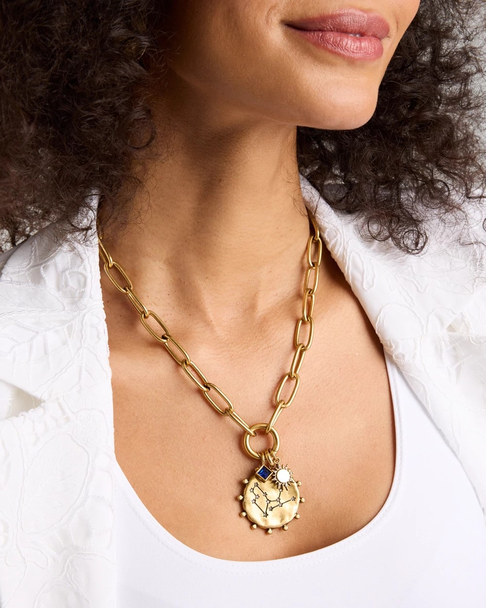 Chico's Premium - Virgo Zodiac Charm Pendant Mixed Metals