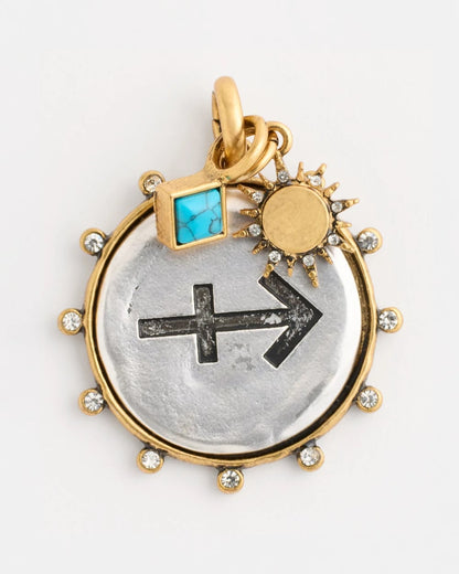 Chico's Trending - Sagittarius Zodiac Charm Pendant Mixed Metals